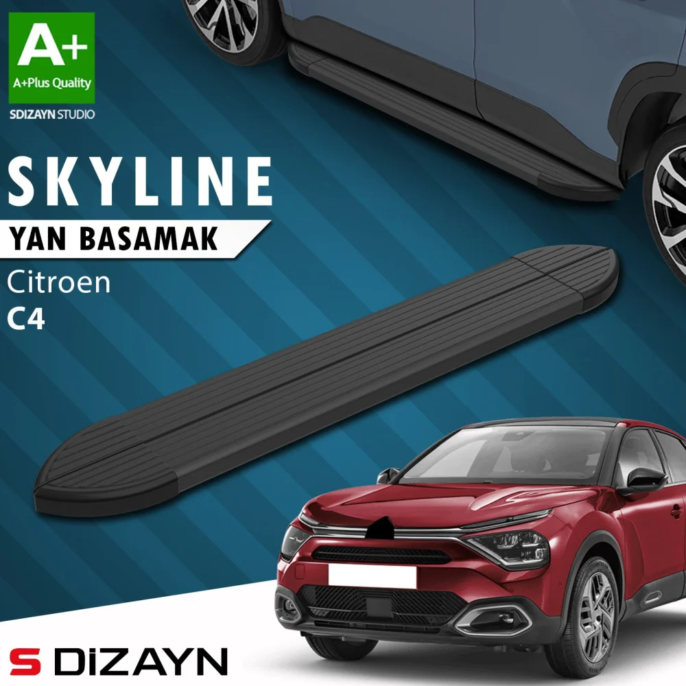 Drs Tuning Citroen C4 3 Skyline Siyah Yan Basamak 183 Cm 2021 Üzeri A+ Kalite