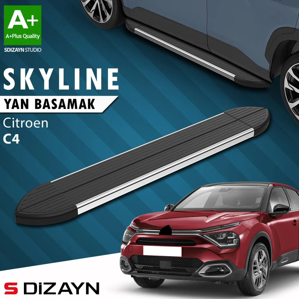 Drs Tuning Citroen C4 3 Skyline Krom Yan Basamak 183 Cm 2021 Üzeri A+ Kalite