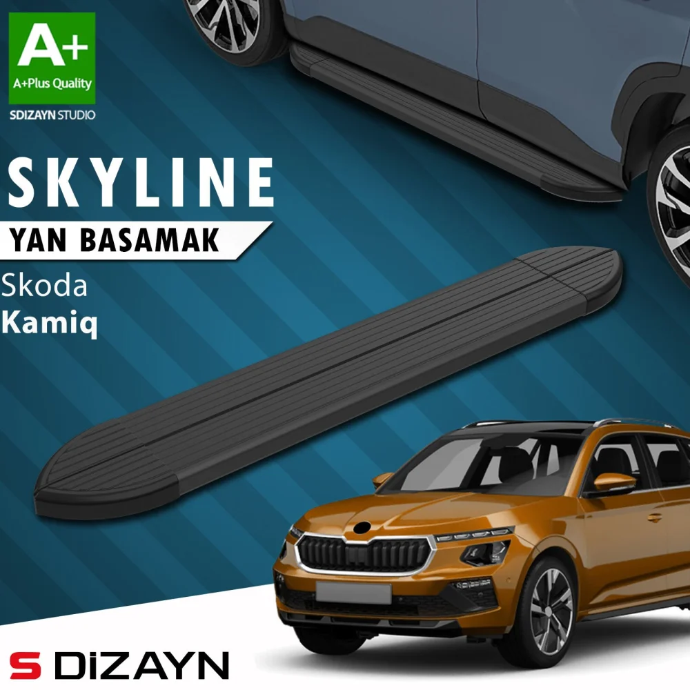 Skoda Kamiq Skyline Siyah Yan Basamak 183 Cm 2019 Üzeri A+ Kalite