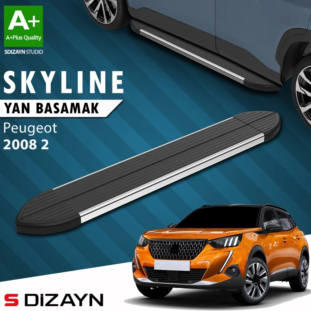 Peugeot 2008 2 Skyline Krom Yan Basamak 183 Cm 2020 Üzeri A+ Kalite