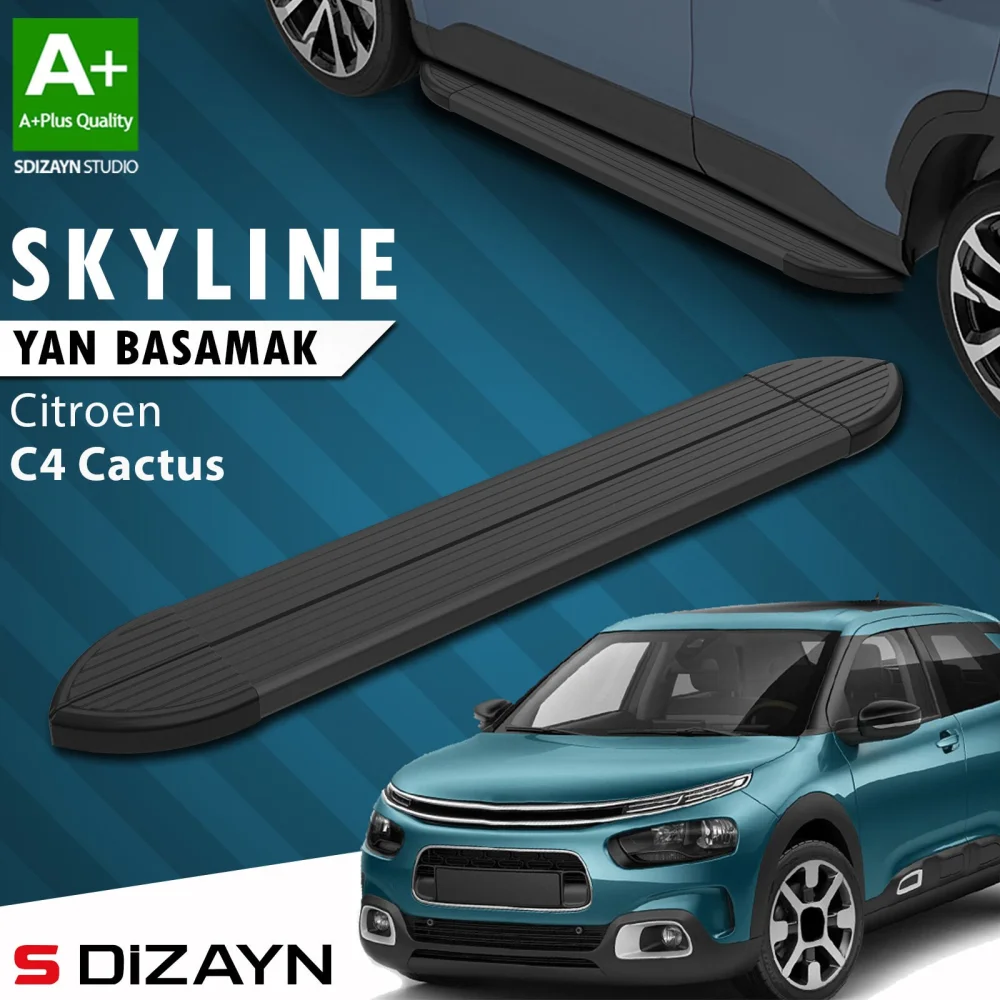 Citroen C4 Cactus Skyline Siyah Yan Basamak 183 Cm 2014 Üzeri A+ Kalite