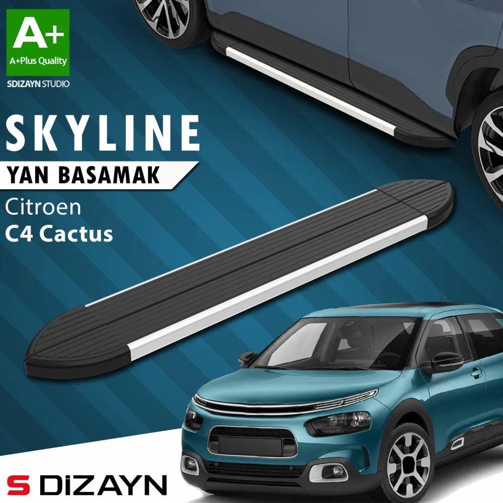 Citroen C4 Cactus Skyline Aluminyum Yan Basamak 183 Cm 2014 Üzeri A+ Kalite