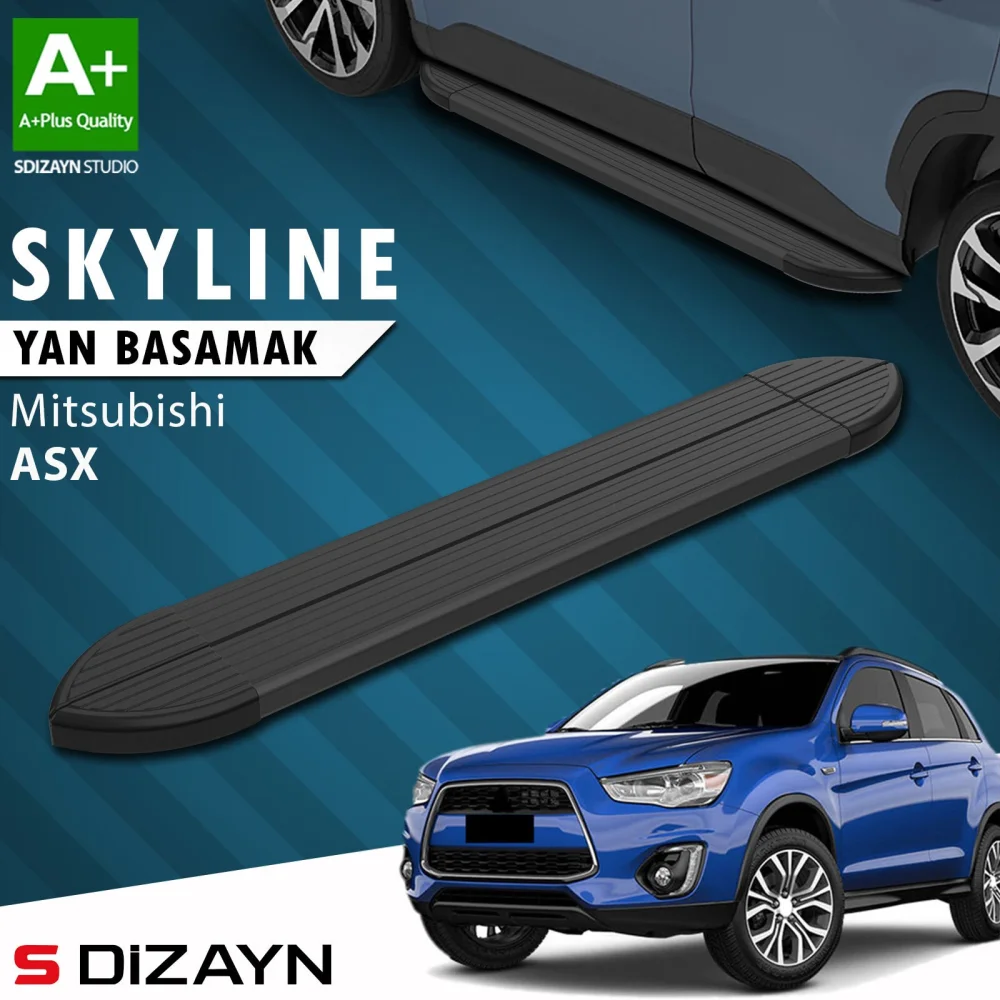 Mitsubishi ASX Skyline Siyah Yan Basamak 183 Cm 2010 Üzeri A+ Kalite
