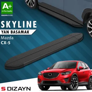 Mazda CX-5 2012-2017 (KE) uyumlu Skyline Siyah Yan Basamak 183 Cm 2012-2016 A+ Kalite modelleri DRS Tuning'de. Kaliteli malzeme, hızlı kargo ve güvenli