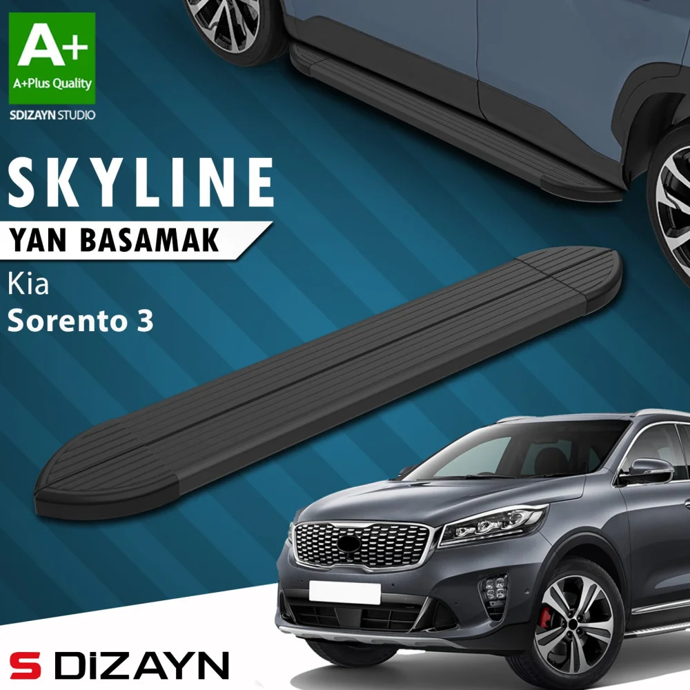 Kia Sorento 3 Skyline Siyah Yan Basamak 183 Cm 2014-2020 A+ Kalite