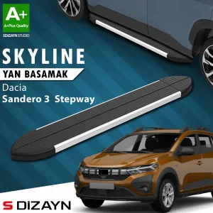 Dacia Sandero 2020-Günümüz (DJF) uyumlu 3 Stepway Skyline Aluminyum Yan Basamak 183 Cm 2020 Üzeri A+ Kalite modelleri DRS Tuning'de. Kaliteli malzeme, hızlı