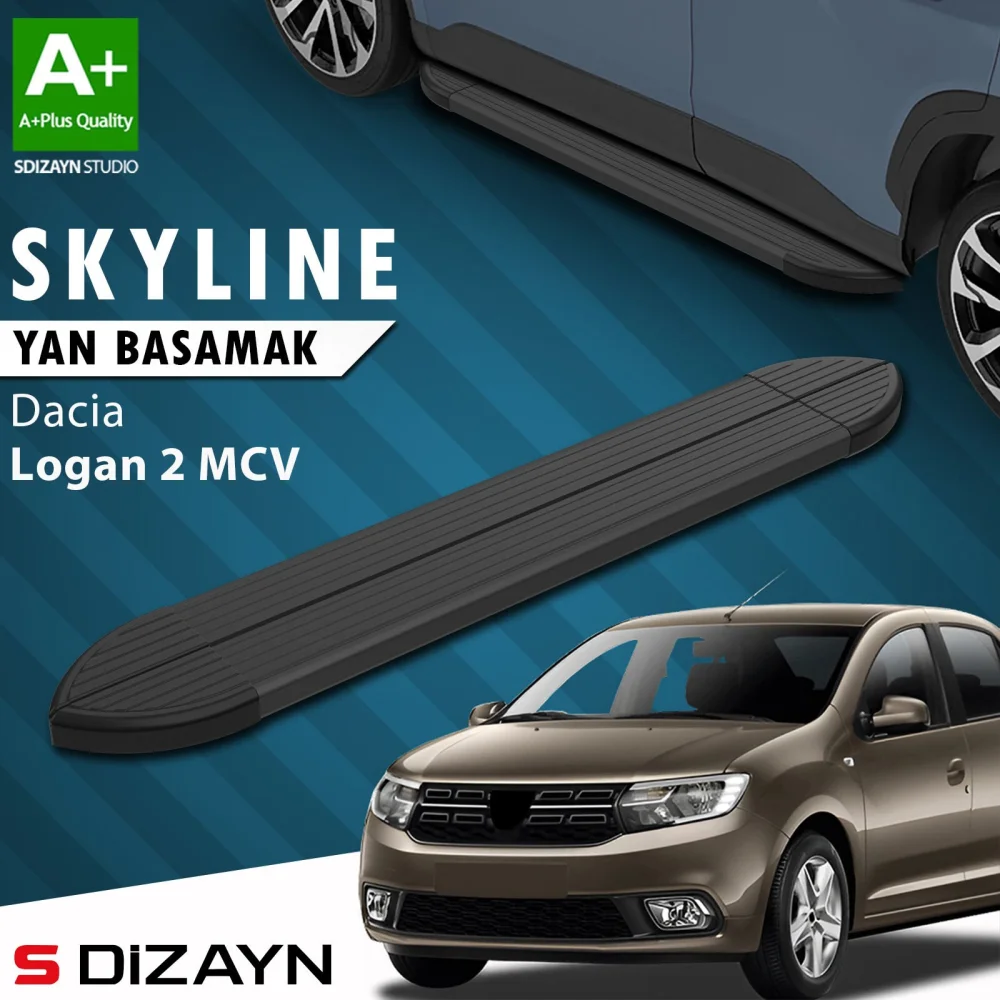 Dacia Logan 2 MCV Skyline Siyah Yan Basamak 183 Cm 2013-2020 A+ Kalite