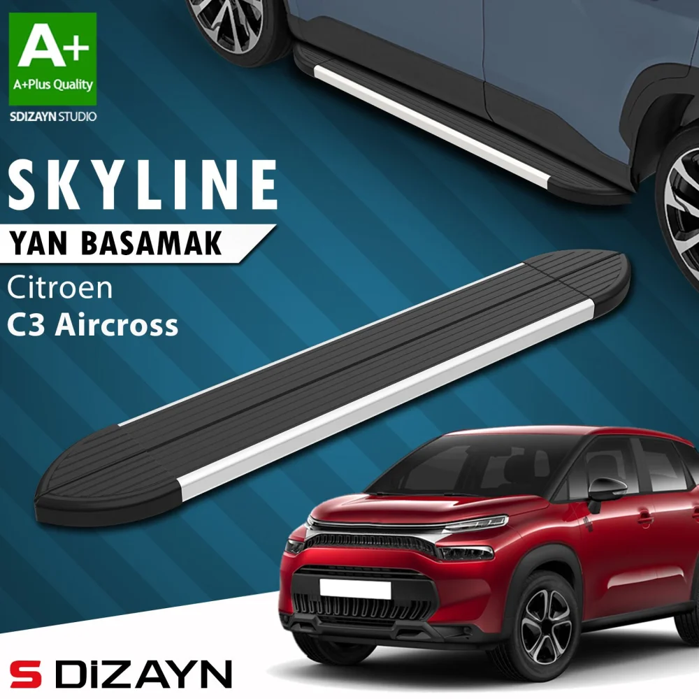 Citroen C3 Aircross Skyline Aluminyum Yan Basamak 183 Cm 2017-2024 A+ Kalite