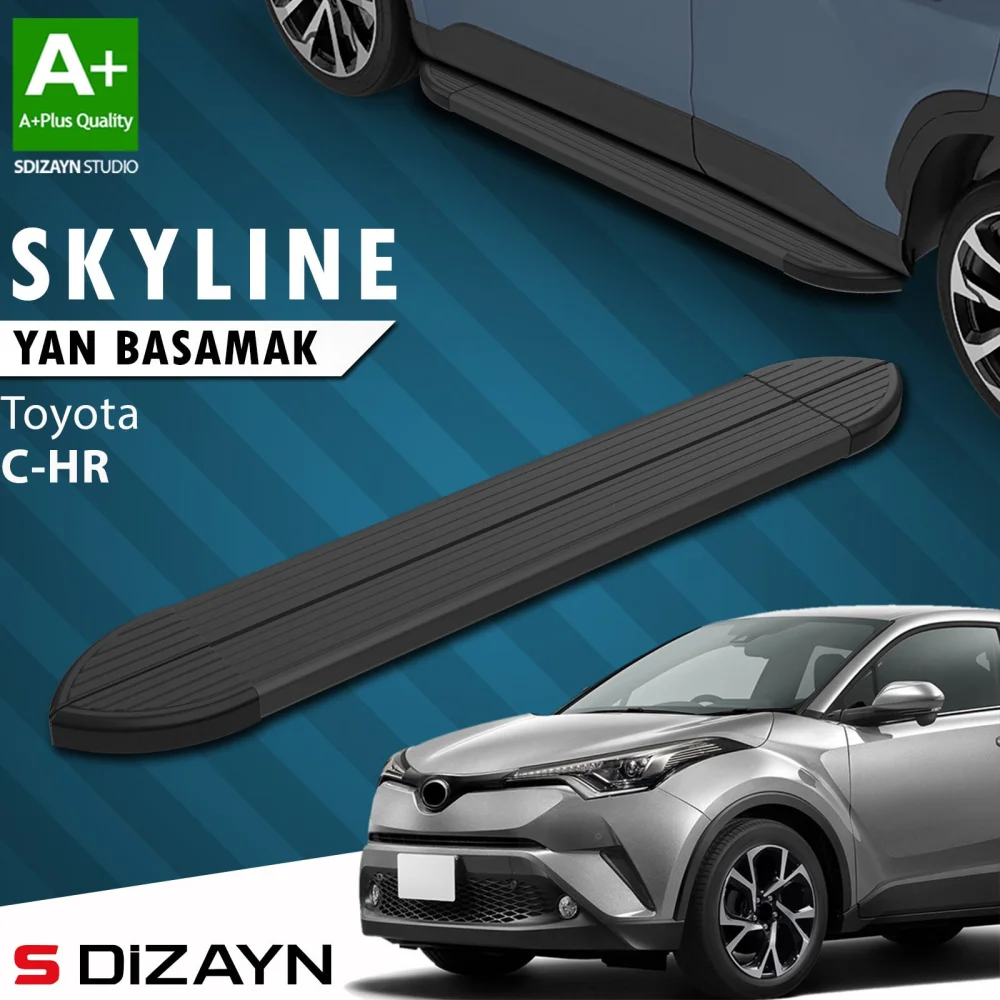 Toyota C-HR Skyline Siyah Yan Basamak 173 Cm 2016-2023 A+ Kalite