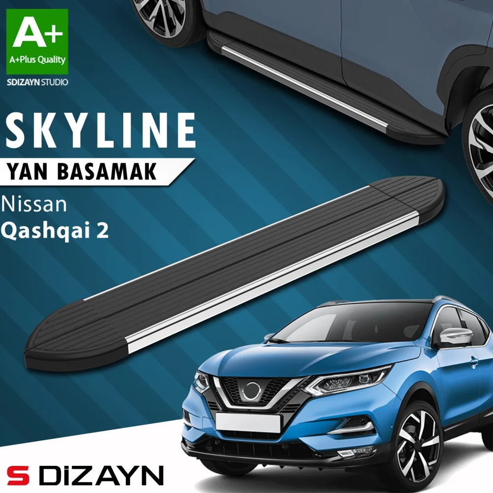 Nissan Qashqai 2 Skyline Krom Yan Basamak 173 Cm 2014-2021 A+ Kalite