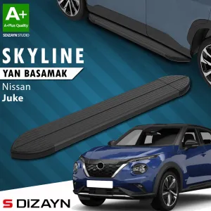 Nissan Juke 2019-Günümüz (F16) uyumlu 2 Skyline Siyah Yan Basamak 173 Cm 2019 Üzeri A+ Kalite modelleri DRS Tuning'de. Kaliteli malzeme, hızlı kargo ve güvenli