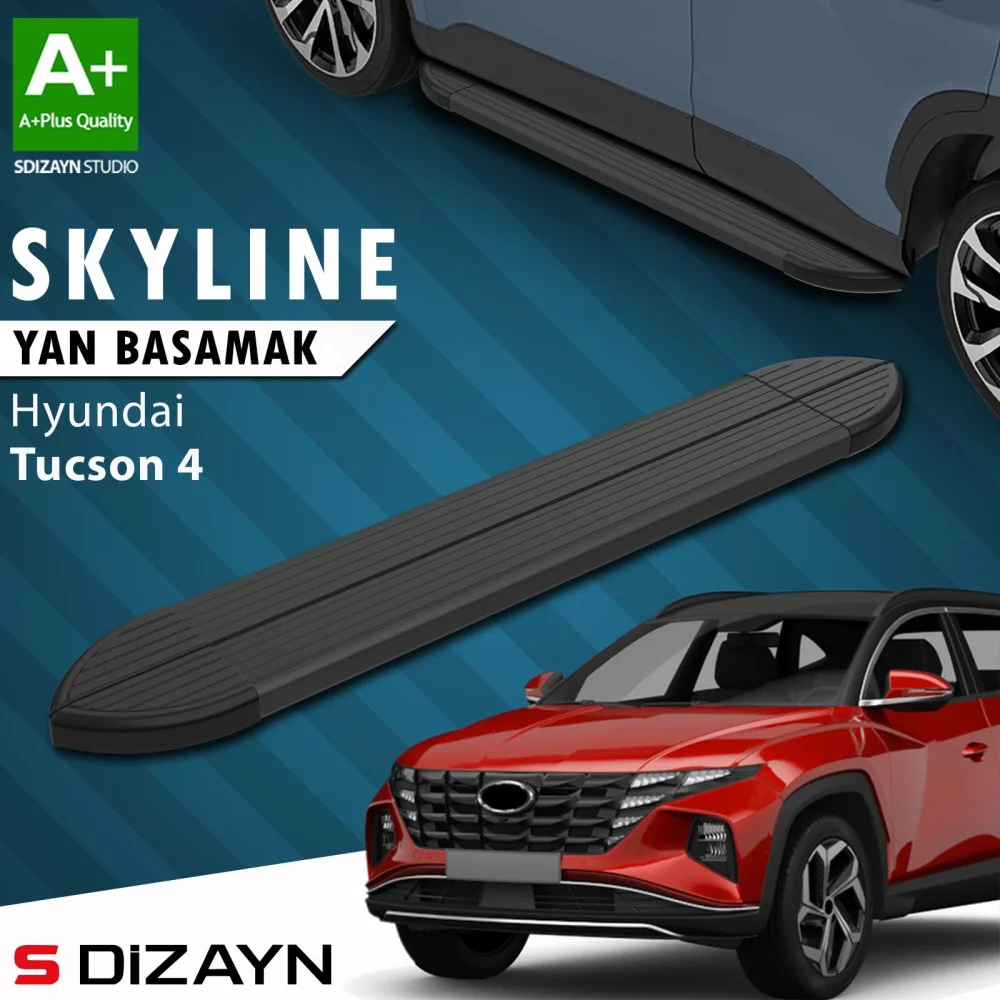 Hyundai Tucson 4 Skyline Siyah Yan Basamak 173 Cm 2021 Üzeri A+ Kalite