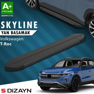 Vw T-Roc Skyline Siyah Yan Basamak 173 Cm 2019-2025 A+ Kalite
