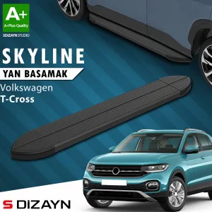 VW T-Cross Skyline Siyah Yan Basamak 173 Cm 2019-2023 A+ Kalite