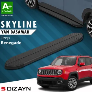 Jeep Renegade 2014-Günümüz (BU) uyumlu Skyline Siyah Yan Basamak 173 Cm 2014 Üzeri A+ Kalite modelleri DRS Tuning'de. Kaliteli malzeme, hızlı kargo ve güvenli