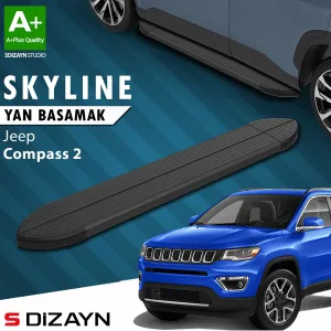 Jeep Compass 2017-Günümüz (MP) uyumlu 2 Skyline Siyah Yan Basamak 173 Cm 2017 Üzeri A+ Kalite modelleri DRS Tuning'de. Kaliteli malzeme, hızlı kargo ve güvenli