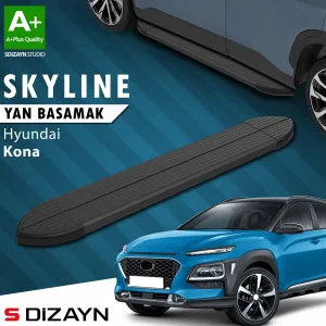 Hyundai Kona 2017-2023 (OS) uyumlu Skyline Siyah Yan Basamak 173 Cm 2018-2023 A+ Kalite modelleri DRS Tuning'de. Kaliteli malzeme, hızlı kargo ve güvenli