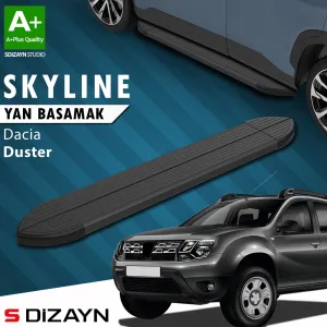 Dacia Duster 2010-2017 (HS) uyumlu Skyline Siyah Yan Basamak 173 Cm 2009-2018 A+ Kalite modelleri DRS Tuning'de. Kaliteli malzeme, hızlı kargo ve güvenli