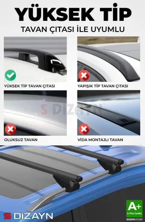 Drs Tuning S-Bar Atlas V1 Ara Atkı Tavan Taşıyıcı Barı Siyah 155 Cm Universal A+ Kalite - Görsel 3