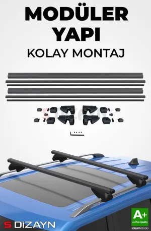 Drs Tuning S-Bar Atlas V1 Ara Atkı Tavan Taşıyıcı Barı Siyah 155 Cm Universal A+ Kalite - Görsel 4