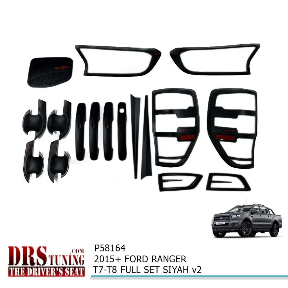 Ranger 2015 Sonrası T7-T8 Siyah Kaplama Set V2
