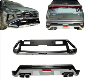 Puando uyumlu Hyundai Tuscon 2024+ Ön Arka Koruma Difüzör modelleri DRS Tuning'de. Kaliteli malzeme, hızlı kargo ve güvenli alışverişle hemen inceleyin.
