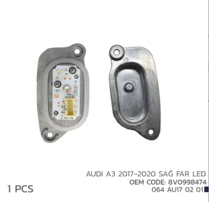 Audi A3 2012-2020 (8V) uyumlu 2017-2020 SAĞ FAR LED MODÜL 8V0998474 modelleri DRS Tuning'de. Kaliteli malzeme, hızlı kargo ve güvenli alışverişle hemen