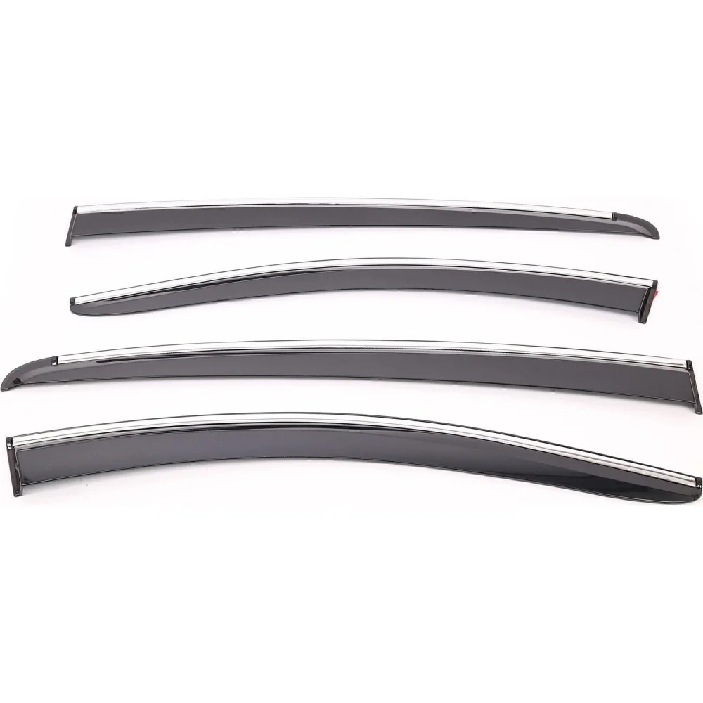 Sunplex Drs Tuning Uyumlu TIGUAN 2016-2021 Arası Chrome Style 4 Lü Set Kromlu Cam Rüzgarlığı Ön Ve Arka Parça