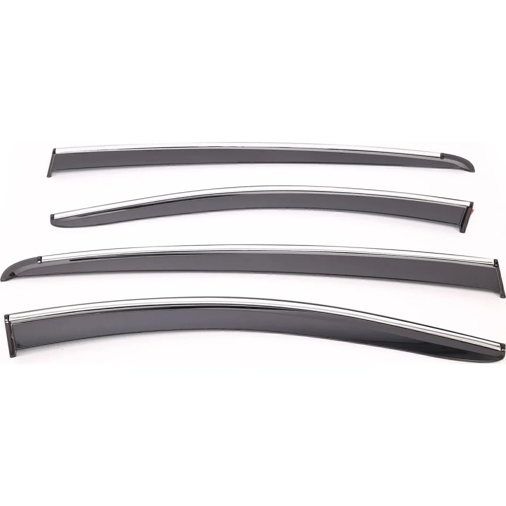 Sunplex TOYOTA Uyumlu COROLLA 2019 Sonrası Chrome Style 4 Lü Set Kromlu Cam Rüzgarlığı Ön Ve Arka Parça