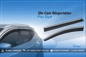 Sunplex TOGG Uyumlu T10X 2023 Sonrası Chrome Style 4 Lü Set Kromlu Cam Rüzgarlığı Ön Ve Arka Parça - Görsel 2