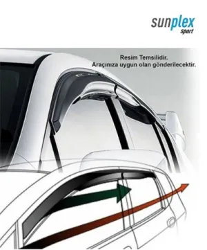 Sunplex RENAULT Uyumlu MEGANE IV 2016 Sonrası Chrome Style 4 Lü Set Kromlu Cam Rüzgarlığı Ön Ve Arka Parça thumb 3