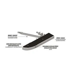 Omsa Peugeot Partner Ms Line Gri Yan Basamak 2008-2018 thumb 4