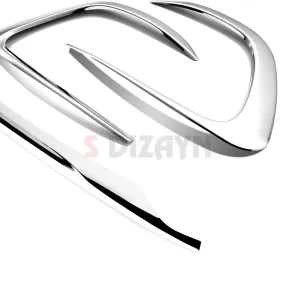 S-Dizayn Mercedes Vito W447 Makyajlı Krom Ön Tampon Alt Çıtası 3 Prç. 2024 Üzeri A+ Kalite thumb 4