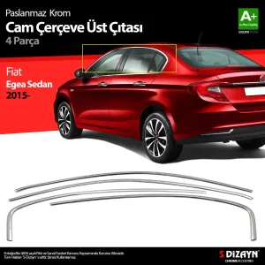 Fiat Egea Sedan 2015-Günümüz (Type 356) uyumlu SD Krom Cam Üst Çıtası 4 Prç. 2015 Üzeri (Mat Krom) A+ Kalite modelleri DRS Tuning'de. Kaliteli malzeme, hızlı