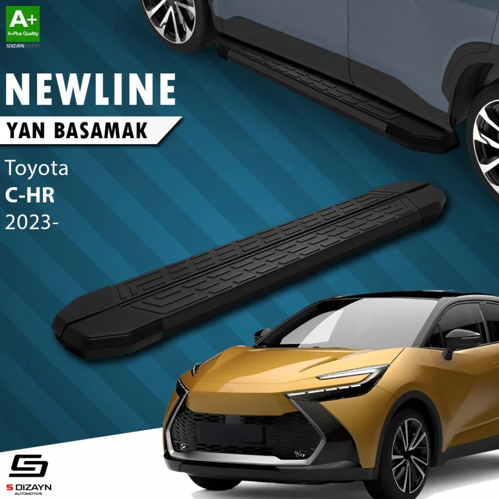 Toyota C-HR 2 NewLine Siyah Yan Basamak 173 Cm 2023 Üzeri A+ Kalite