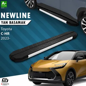 Toyota C-HR 2023-Günümüz (AX20) uyumlu 2 NewLine Aluminyum Yan Basamak 173 Cm 2023 Üzeri A+ Kalite modelleri DRS Tuning'de. Kaliteli malzeme, hızlı kargo ve