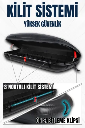 Drs Tuning Araç Üzeri Port Bagaj Karbon Fiber Desen 430 Litre Enjeksiyon Plastik A+ Kalite - Görsel 3