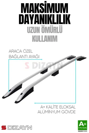 Drs Tuning Dacia Logan 2 MCV Aluminyum Gri Tavan Çıtası 2006-2012 A+ Kalite - Görsel 4