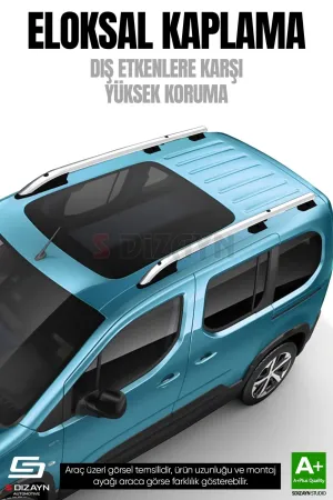 Drs Tuning Peugeot Bipper Aluminyum Gri Tavan Çıtası Sport Model 2008 Üzeri A+ Kalite - Görsel 2
