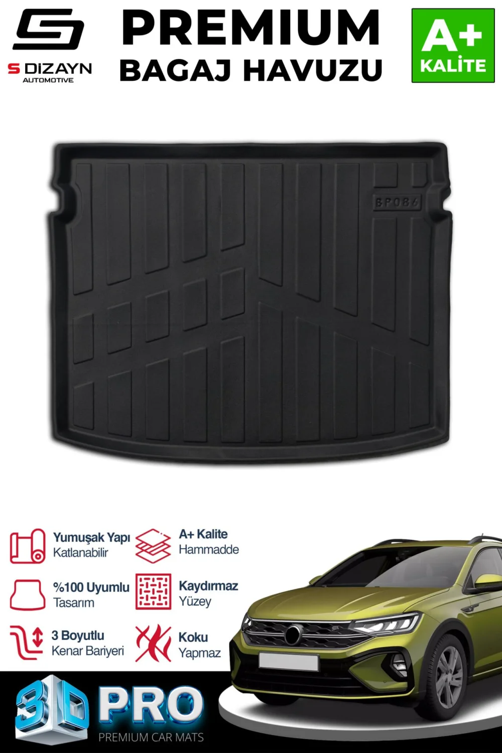 Drs Tuning VW Taigo 3D Pro Bagaj Havuzu Üst Bagaj 2020 Üzeri A+ Kalite