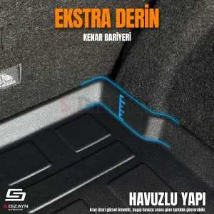 Drs Tuning Fiat Egea HB 3D Pro Bagaj Havuzu 2015 Üzeri A+ Kalite - Görsel 4