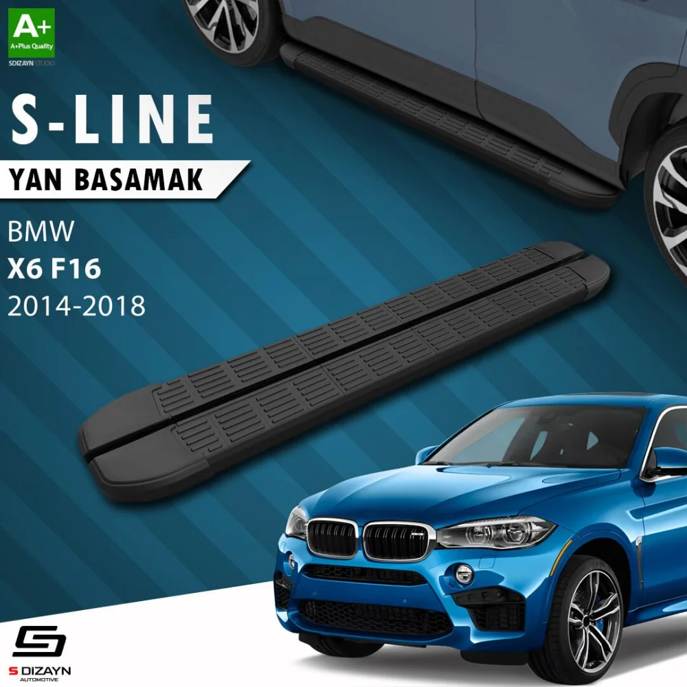 Bmw X6 F16 S-Line Siyah Yan Basamak 193 Cm 2014-2018 A+ Kalite