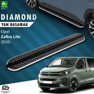 Opel Zafira 2019-Günümüz uyumlu Life Kısa Şase Diamond Krom Yan Basamak 213 Cm 2020 Üzeri A+ Kalite modelleri DRS Tuning'de. Kaliteli malzeme, hızlı kargo ve