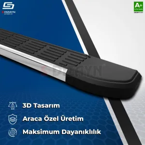Citroen Jumpy 3 Uzun Şase S-Line Krom Yan Basamak 243 Cm 2016 Üzeri A+ Kalite - Görsel 4