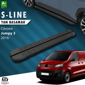 Citroen Jumpy 3 Kısa Şase S-Line Siyah Yan Basamak 213 Cm 2016 Üzeri A+ Kalite