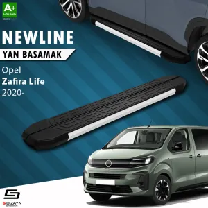 Opel Zafira 2019-Günümüz uyumlu Life Kısa Şase NewLine Aluminyum Yan Basamak 213 Cm 2020 Üzeri A+ Kalite modelleri DRS Tuning'de. Kaliteli malzeme, hızlı kargo