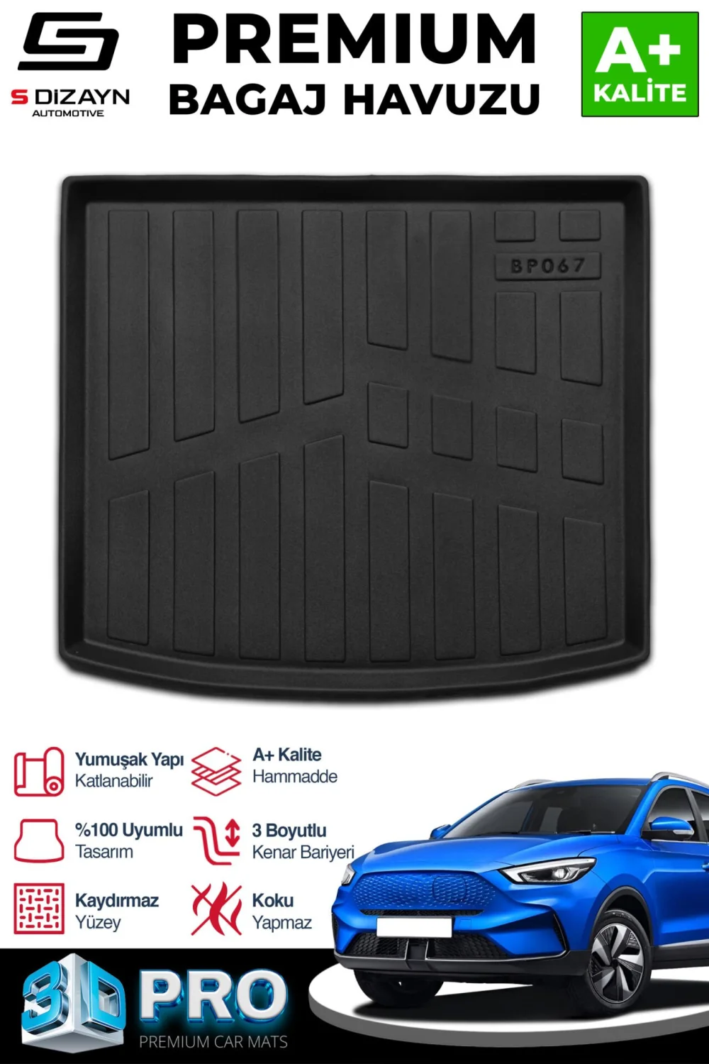 Drs Tuning MG ZS Elektrikli 3D Pro Bagaj Havuzu 2021-2024 A+ Kalite
