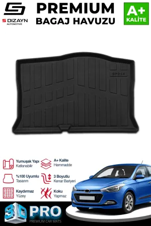 Hyundai i20 2014-2020 uyumlu 3D Pro Bagaj Havuzu A+ Kalite modelleri DRS Tuning'de. Kaliteli malzeme, hızlı kargo ve güvenli alışverişle hemen inceleyin.
