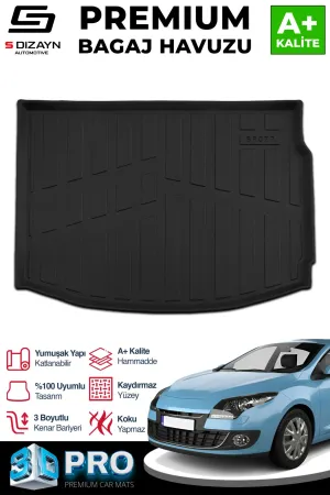 Renault Megane 2008-2016 (X95) uyumlu 3 3D Pro Bagaj Havuzu 2009-2016 A+ Kalite modelleri DRS Tuning'de. Kaliteli malzeme, hızlı kargo ve güvenli alışverişle
