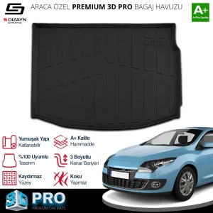Drs Tuning Renault Megane 3 3D Pro Bagaj Havuzu 2009-2016 A+ Kalite - Görsel 2